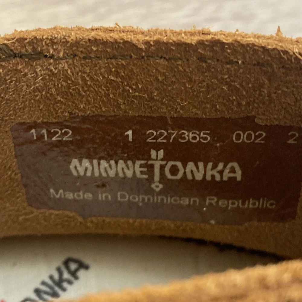 Minnetonka Youth Suede Leather Soft Sole Moccasin Boot Toddler Baby Size 1 EUC